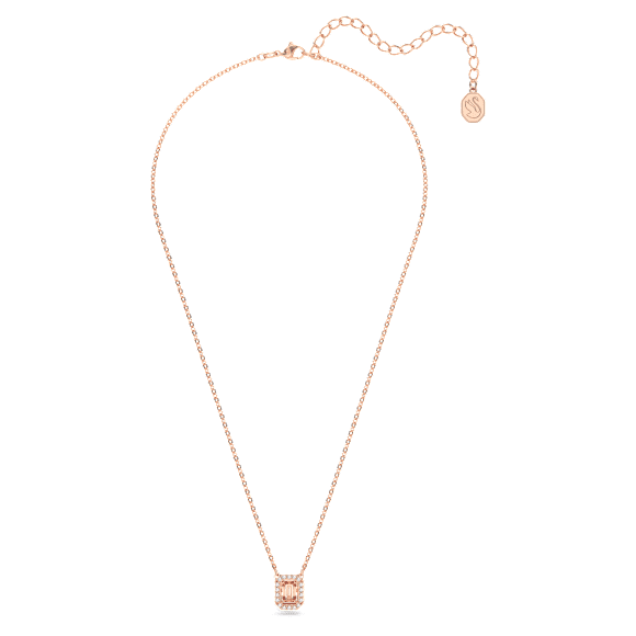 Una necklace, Octagon cut, Pink, Rose gold-tone plated - Swarovski, 5614933