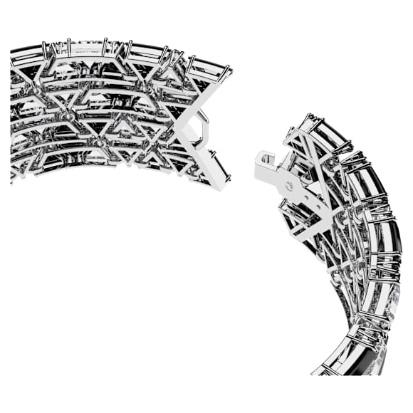Matrix Armreif, Trilliant-Schliff, Schwarz, Rhodiniert - Swarovski, 5615325