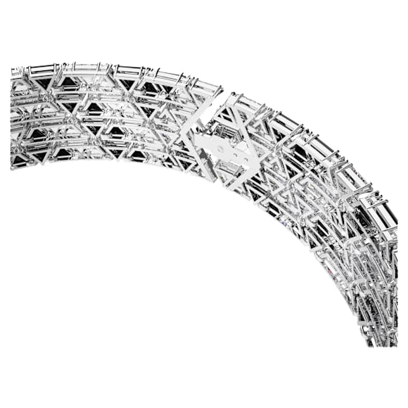 Matrix 束颈项链, 三角形切割, 黑色, 镀铑 - Swarovski, 5615327