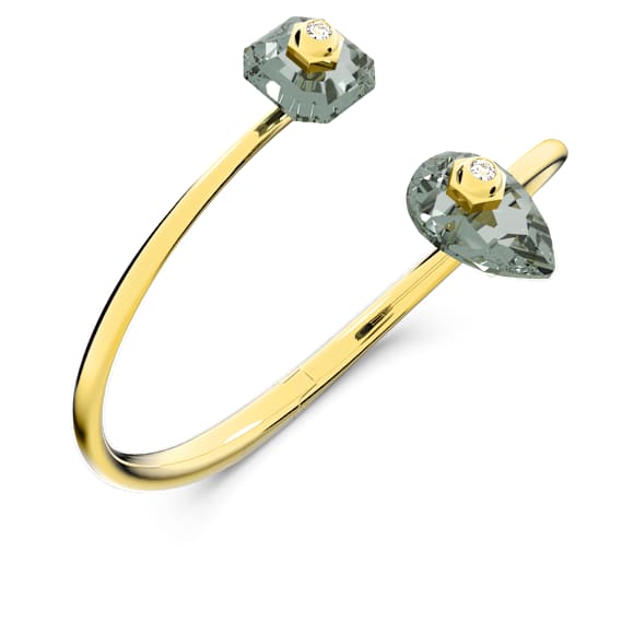 Numina bangle, Mixed cuts, Grey, Gold-tone plated - Swarovski, 5615528