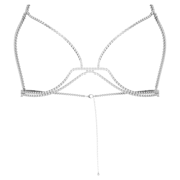 Millenia body chain, Round cut, White, Rhodium plated - Swarovski, 5615858