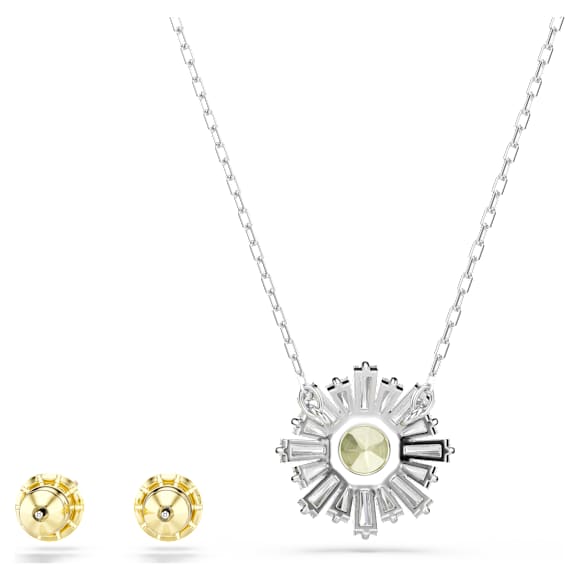 Parure Idyllia, Tailles variées, Soleil, Jaune, Finition mix de métal - Swarovski, 5616267