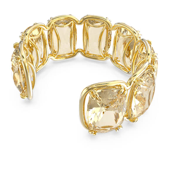 Harmonia cuff, Oversized floating crystals, Gold tone, Gold-tone plated - Swarovski, 5616521