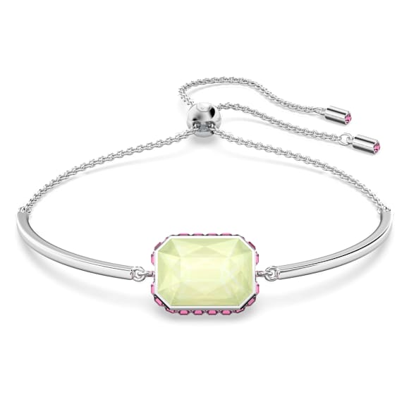 Chroma bracelet, Octagon cut, Multicolored, Rhodium plated - Swarovski, 5616642