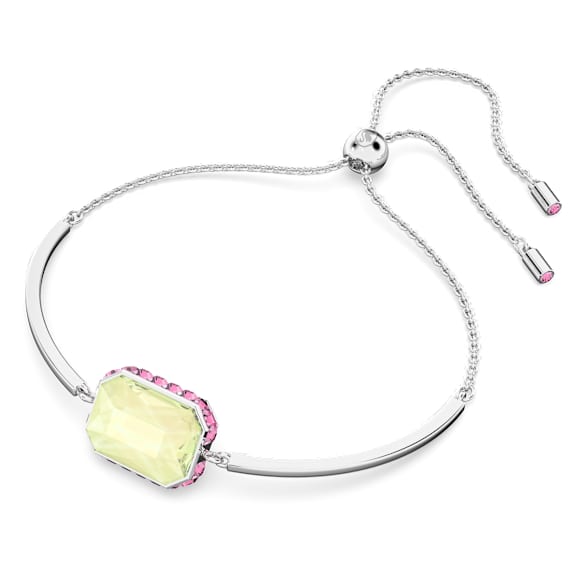 Chroma bracelet, Octagon cut, Multicolored, Rhodium plated - Swarovski, 5616642