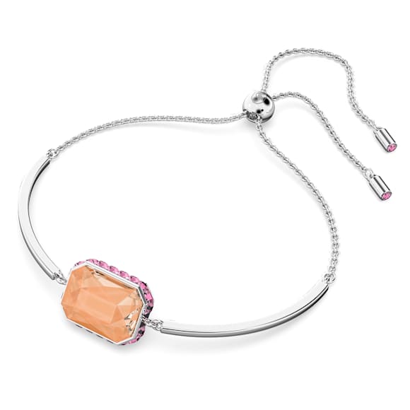 Chroma bracelet, Octagon cut, Multicolored, Rhodium plated - Swarovski, 5616642