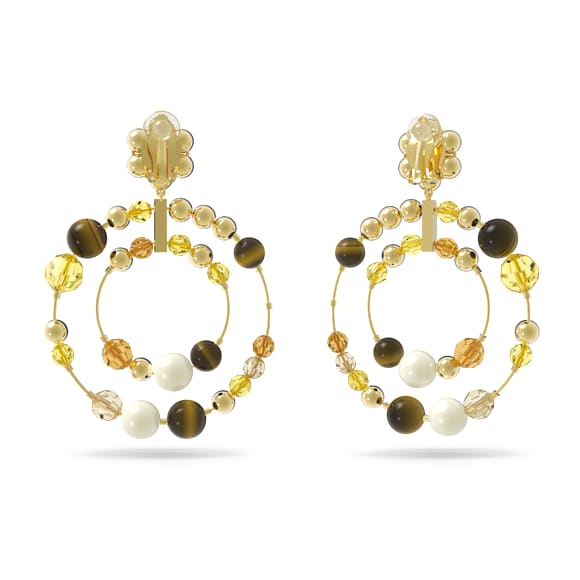 Somnia 大圈耳环, 流光溢彩, 镀金色调 - Swarovski, 5618296