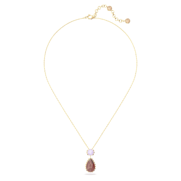 Chroma Halskette, Tropfenschliff, Klein, Mehrfarbig, Goldlegierungsschicht - Swarovski, 5619786