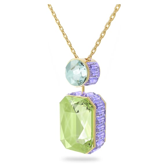 Collier Orbita, Taille octogonale, Multicolore, Placage de ton or - Swarovski, 5619787