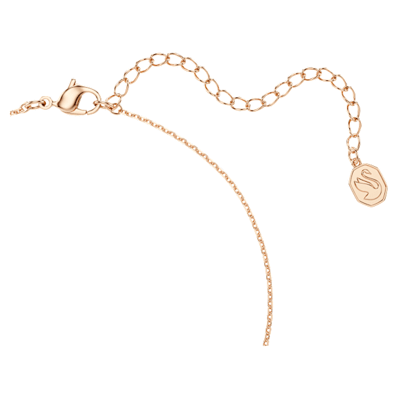 Twist necklace, White, Rose gold-tone plated - Swarovski, 5620549