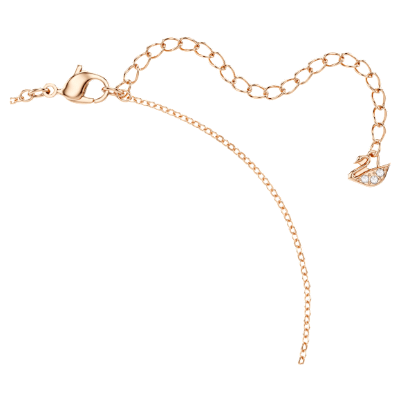 Pingente Una, Lapidação redonda, Modelo oval, Vermelho, Lacado a rosa dourado - Swarovski, 5620550