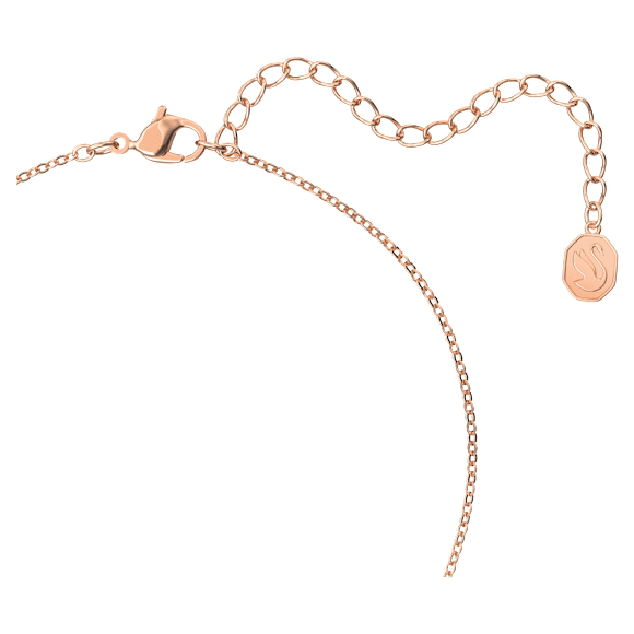 Una pendant, Round cut, Long, Purple, Rose gold-tone plated - Swarovski, 5620551
