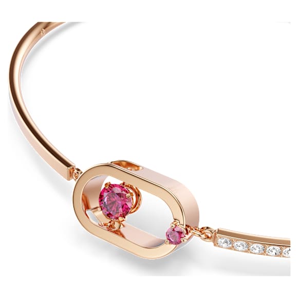Una Armband, Rund slipning, Oval form, Röd, Roséguldfärgad plätering - Swarovski, 5620553