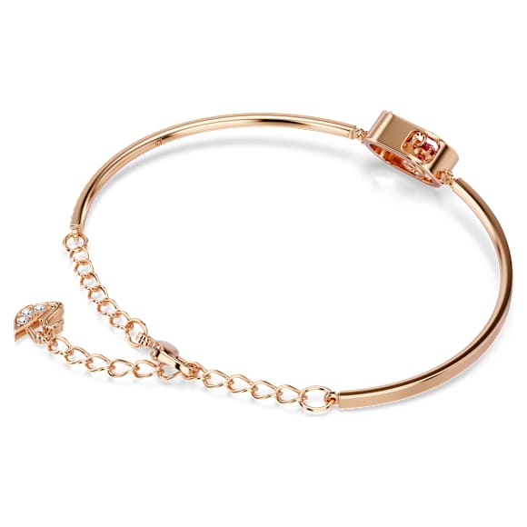 Una Armband, Rund slipning, Oval form, Röd, Roséguldfärgad plätering - Swarovski, 5620553