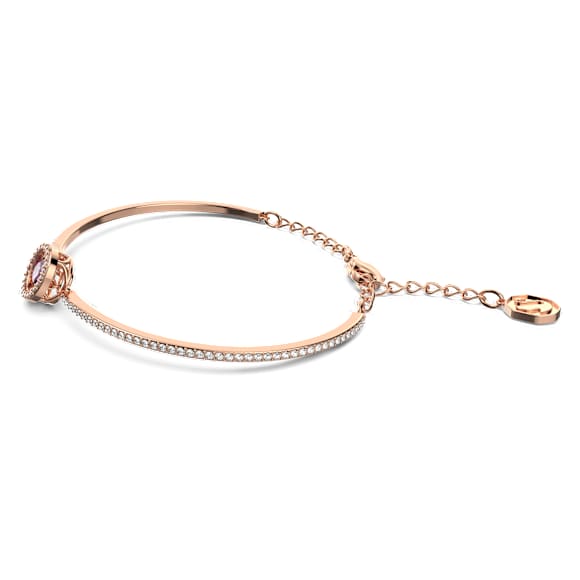 Una bangle, Round cut, Purple, 18K rose gold finish - Swarovski, 5620554