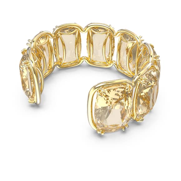 Harmonia cuff, Oversized floating crystals, Gold tone, Gold-tone plated - Swarovski, 5620654