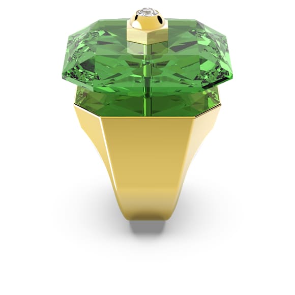 Numina 个性戒指, 八角形切割, 绿色, 镀金色调 - Swarovski, 5620763