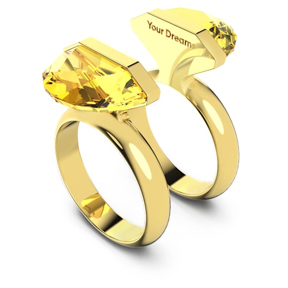 Lucent ring, Magnetic closure, Yellow, Gold-tone plated - Swarovski, 5621074