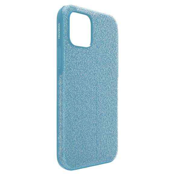 High smartphone case, iPhone® 12/12 Pro, Blue - Swarovski, 5622307