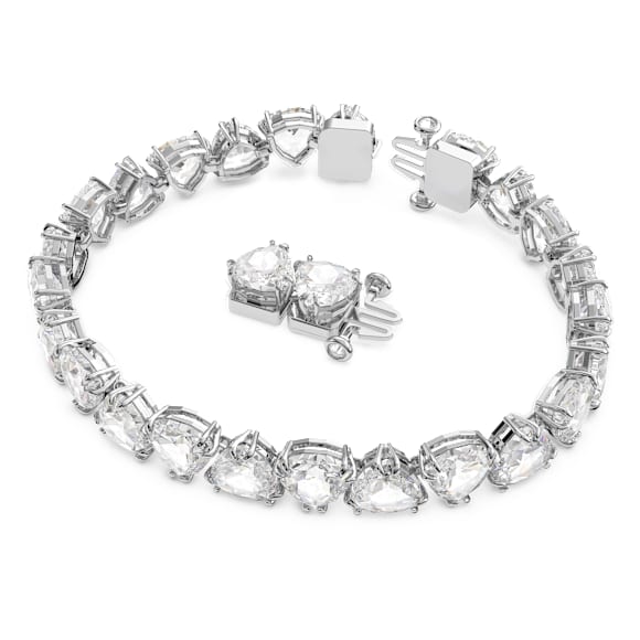 Millenia 手链, 三菱形切割, 白色, 镀铑 - Swarovski, 5622451