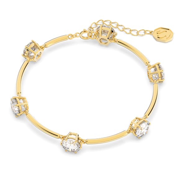 Constella Armband, Rundschliff, Weiß, Glänzende Goldton-Beschichtung - Swarovski, 5622719