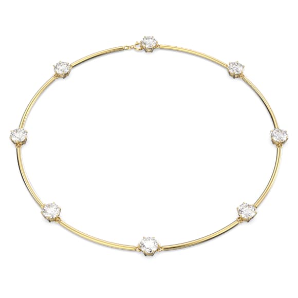 Ras-de-cou Constella, Taille ronde, Blanc, Placage de ton or brillant - Swarovski, 5622720