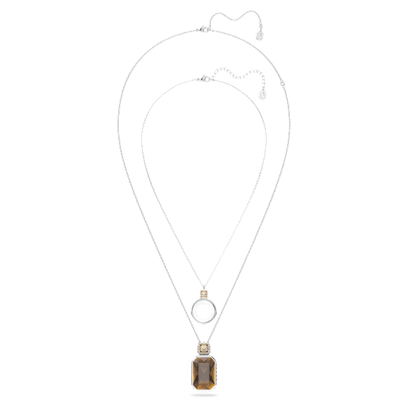 Pandantiv Elegance of Africa, Set (2), Maro, Placat cu rodiu - Swarovski, 5622784