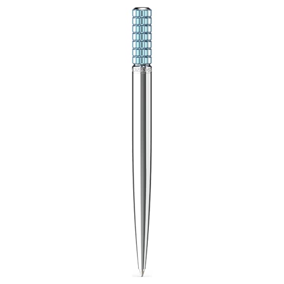 Ballpoint pen, Light blue, Chrome plated - Swarovski, 5623052