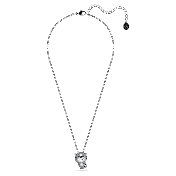 Zodiac Tiger pendant, Tiger, Gray, Ruthenium plated - Swarovski, 5623750