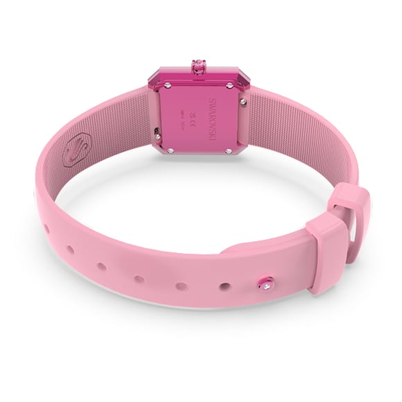 Horloge, Siliconen bandje, Roze - Swarovski, 5624373
