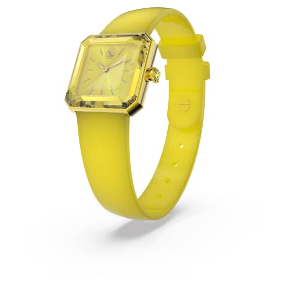 Watch, Silicone strap, Yellow - Swarovski, 5624382
