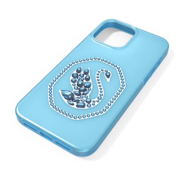 Smartphone case, Swan, iPhone® 13 Pro Max, Blue - Swarovski, 5625624
