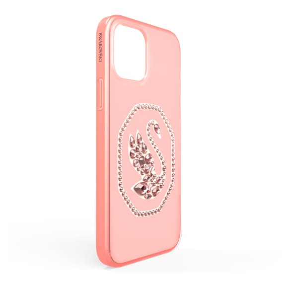 Smartphone case, Swan, iPhone® 12 Pro Max, Pale pink - Swarovski, 5625639