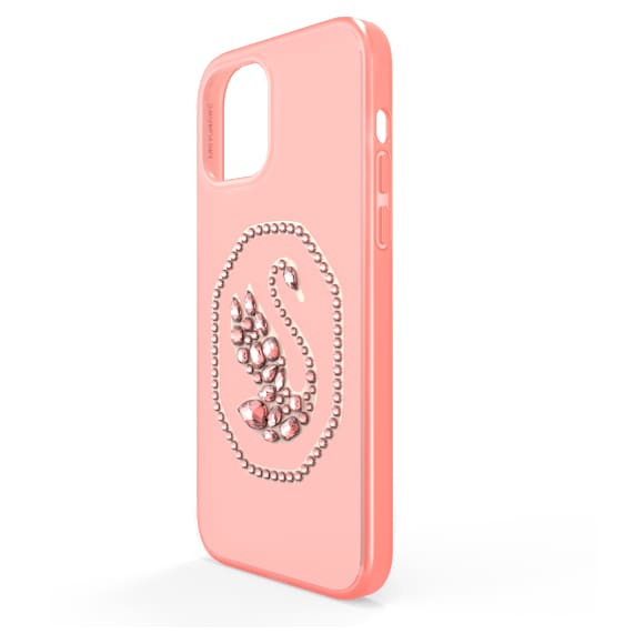 Smartphone case, Swan, iPhone® 12 Pro Max, Pale pink - Swarovski, 5625639