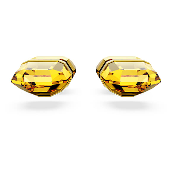 Lucent stud earrings, Yellow, Gold-tone plated - Swarovski, 5626605