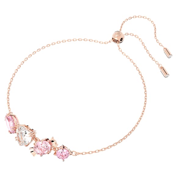 Gema 520 手鏈, 糖果, 粉紅色, 鍍玫瑰金色調 - Swarovski, 5626656