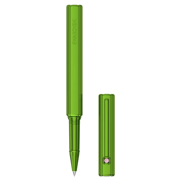 Rollerball Pen, 枕形切割, 绿色 - Swarovski, 5627167