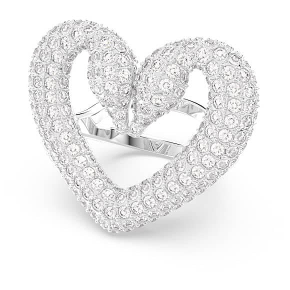 Sublima 个性戒指, 心形, 大号, 白色, 镀铑 - Swarovski, 5627367