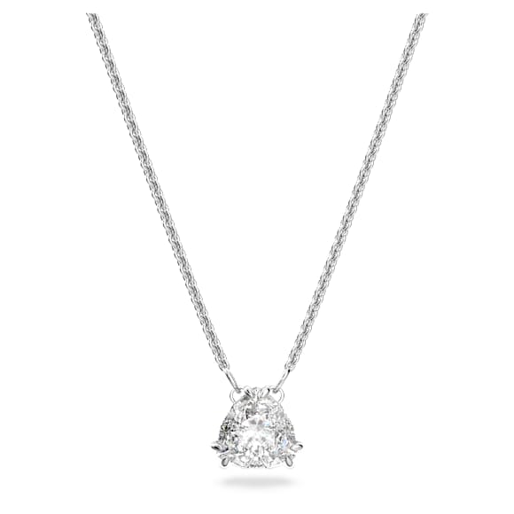 Millenia pendant, Trilliant cut, White, Rhodium plated - Swarovski, 5628352