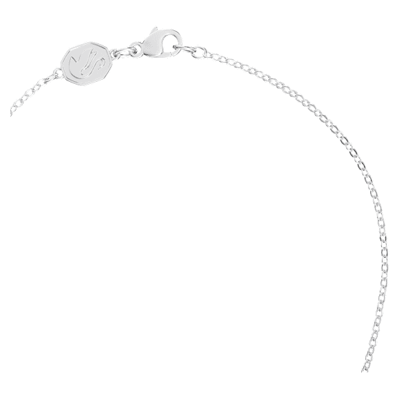 Signum Y形项链, 天鹅, 蓝色, 镀铑 - Swarovski, 5628544