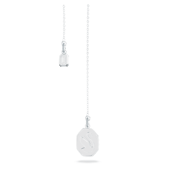 Signum Y形项链, 天鹅, 蓝色, 镀铑 - Swarovski, 5628544