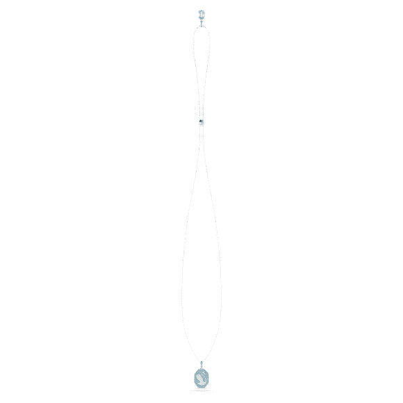 Přívěsek Signum, Labuť, Dlouhý, Modrá, Pokoveno rhodiem - Swarovski, 5628546