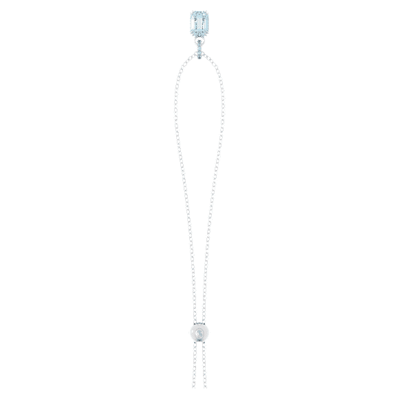 Přívěsek Signum, Labuť, Dlouhý, Modrá, Pokoveno rhodiem - Swarovski, 5628546