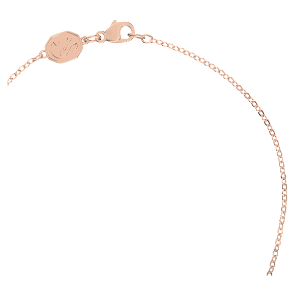 Collar en Y Signum, Cisne, Blanco, Baño tono oro rosa - Swarovski, 5628565