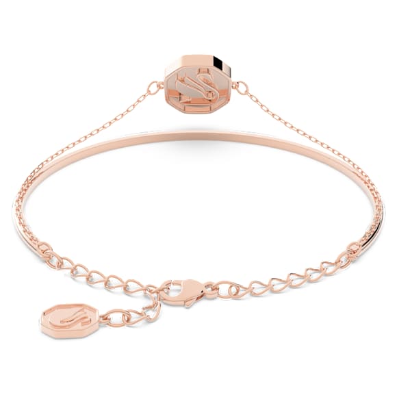 Signum 手镯, 天鹅, 白色, 镀玫瑰金色调 - Swarovski, 5628568
