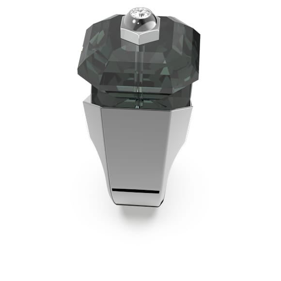 Numina cocktail ring, Octagon cut, Black, Ruthenium plated - Swarovski, 5628578