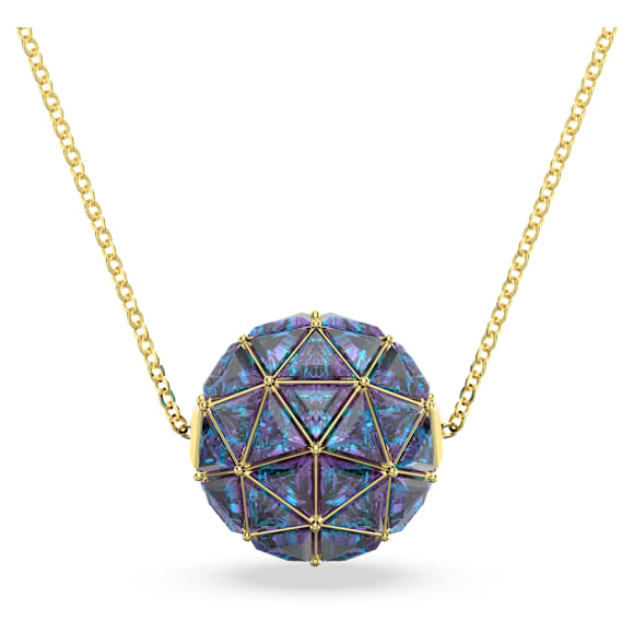 Curiosa 鏈墜, 三角形切割, 藍色, 鍍金色色調 - Swarovski, 5629228