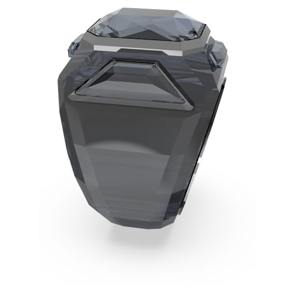 Chroma cocktail ring, Black, Ruthenium plated - Swarovski, 5630325