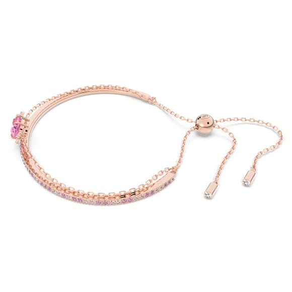 Gema 520 bangle, Candy, Pink, Rose gold-tone plated - Swarovski, 5630873