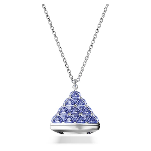 Relógio em pingente, Lapidação em triângulo, Azul, Aço inoxidável - Swarovski, 5631158